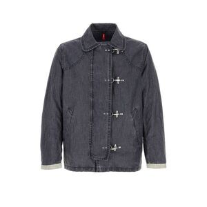 Fay Men Denim Blue Linen Jacket